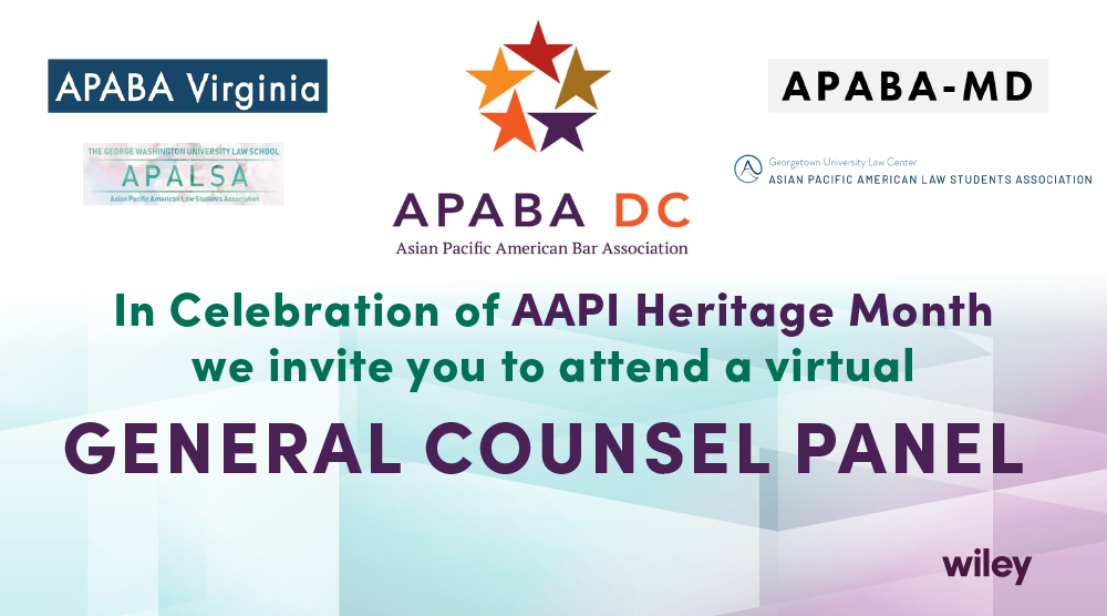 Photo of Asian Pacific American Bar Association – DC Virtual General Counsel Panel