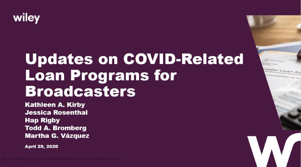 Photo of Updates on COVID-Related Loan Programs for Broadcasters