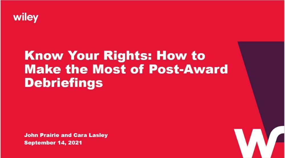 Photo of Know Your Rights: How to Make the Most of Post-Award Debriefings