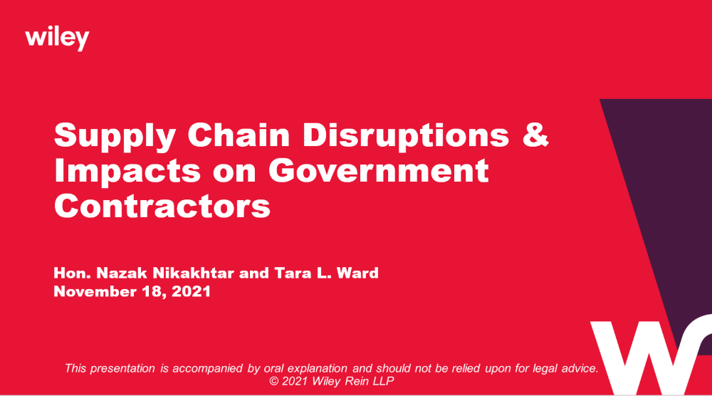 Photo of Supply Chain Disruptions and Impacts on Government Contractors