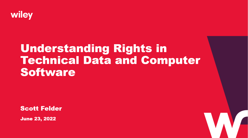 Photo of Understanding Rights in Technical Data and Computer Software