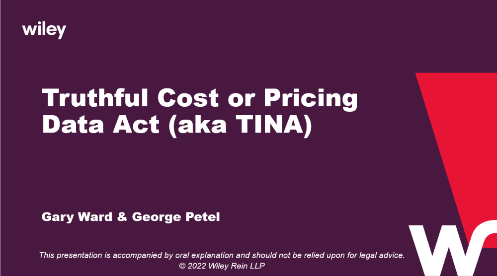 Photo of Truthful Cost or Pricing Data Act