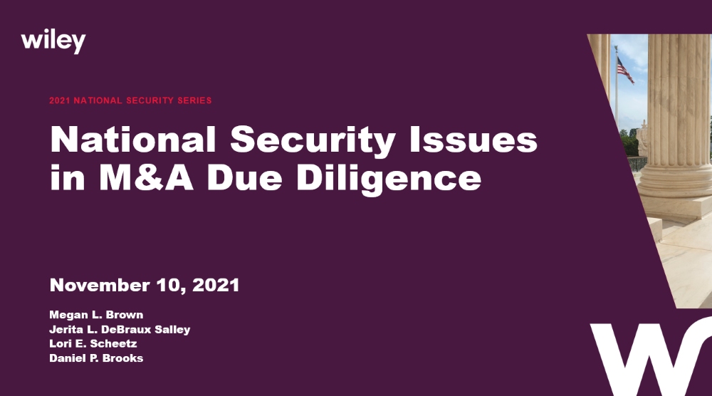 Photo of National Security Issues in M&A Due Diligence