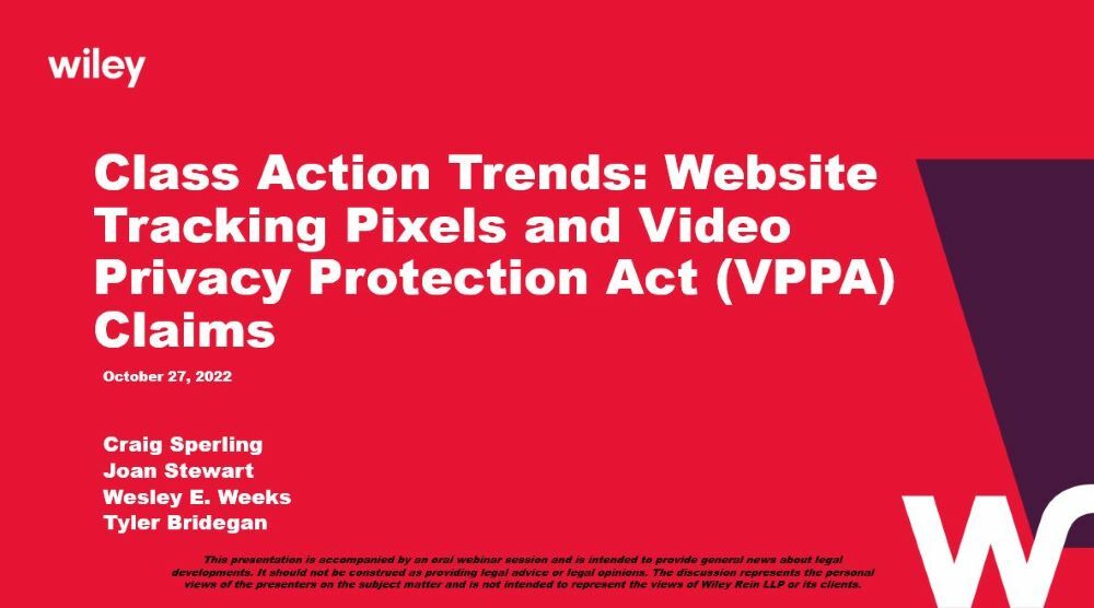 Photo of Class Action Trends: Website Tracking Pixels and Video Privacy Protection Act (VPPA) Claims