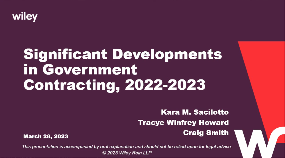 Photo of Significant Developments in Government Contracting, 2022-2023