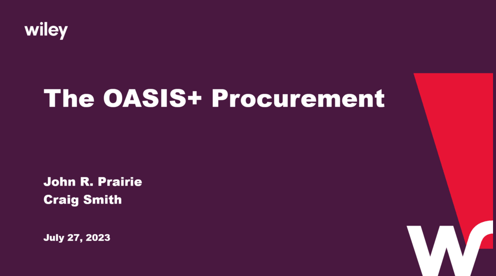 Photo of The OASIS+ Procurement
