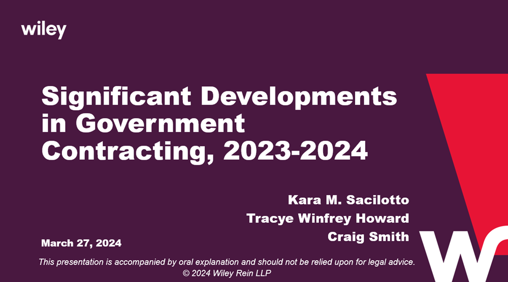 Photo of Significant Developments in Government Contracting, 2023-2024