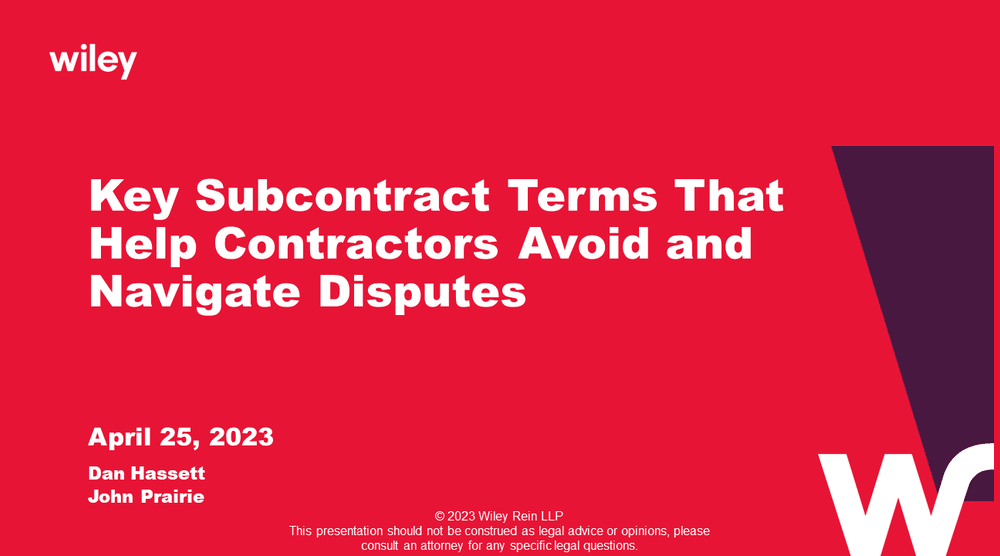 Photo of Key Subcontract Terms That Help Contractors Avoid and Navigate Disputes