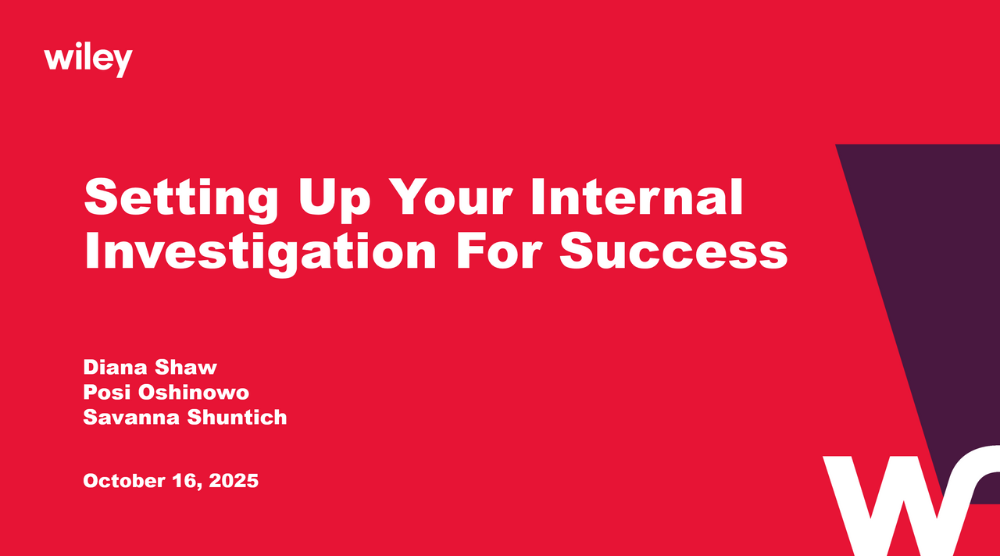Photo of Fall Series: Internal Workplace Investigations 101 - Setting Up Your Investigation
