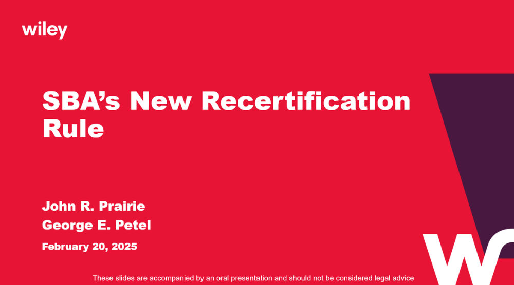 Photo of SBA’s New Size Recertification Rules for Multiple-Award Contracts