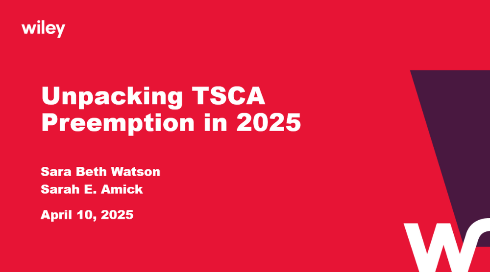 Photo of Unpacking TSCA Preemption in 2025