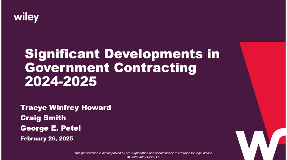 Photo of Significant Developments in Government Contracting
