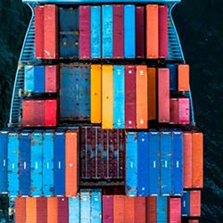 cargo ship with containers